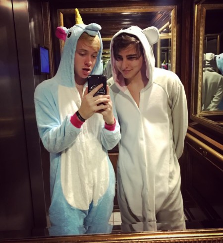 Colby Brock with a friend.